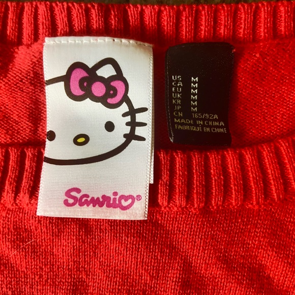 Sanrio brand hello kitty red sweater, women’s size medium. - Picture 4 of 5